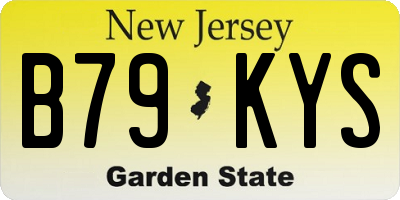 NJ license plate B79KYS