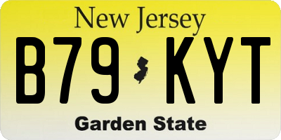 NJ license plate B79KYT