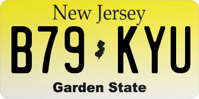 NJ license plate B79KYU