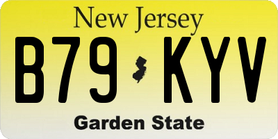 NJ license plate B79KYV