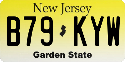 NJ license plate B79KYW