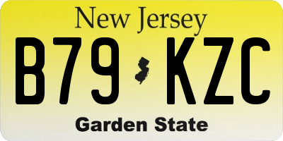 NJ license plate B79KZC