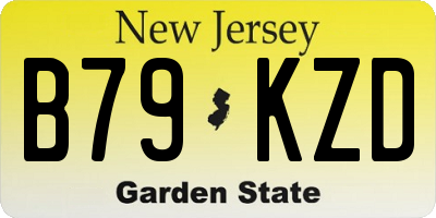 NJ license plate B79KZD