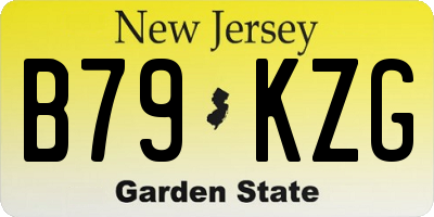 NJ license plate B79KZG