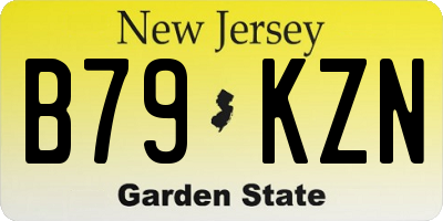 NJ license plate B79KZN