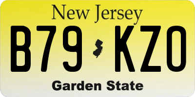 NJ license plate B79KZO