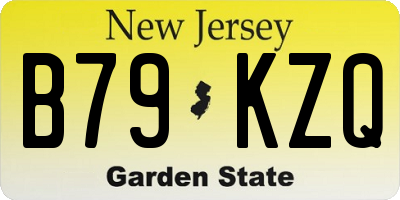 NJ license plate B79KZQ