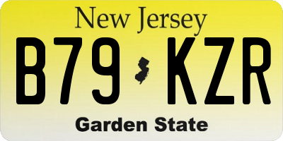 NJ license plate B79KZR