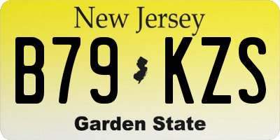 NJ license plate B79KZS