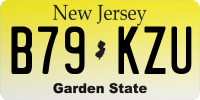 NJ license plate B79KZU