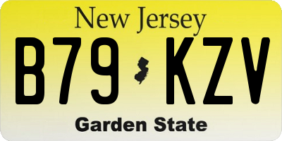 NJ license plate B79KZV