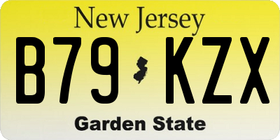 NJ license plate B79KZX