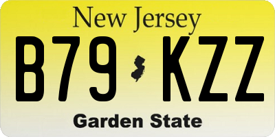 NJ license plate B79KZZ