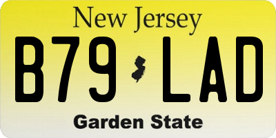 NJ license plate B79LAD