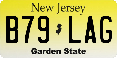 NJ license plate B79LAG