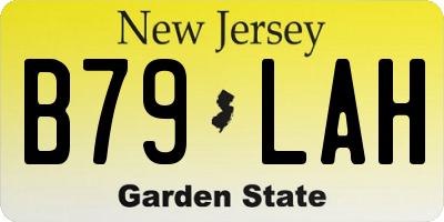 NJ license plate B79LAH