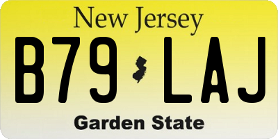 NJ license plate B79LAJ