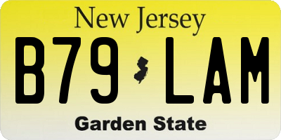 NJ license plate B79LAM