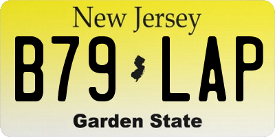 NJ license plate B79LAP