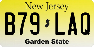 NJ license plate B79LAQ