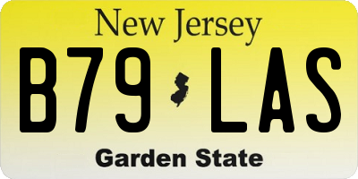 NJ license plate B79LAS