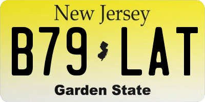 NJ license plate B79LAT