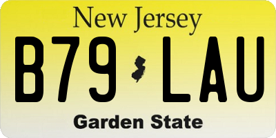 NJ license plate B79LAU