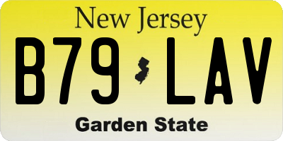 NJ license plate B79LAV