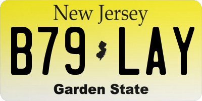 NJ license plate B79LAY