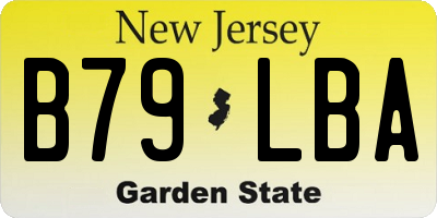 NJ license plate B79LBA