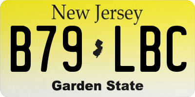 NJ license plate B79LBC