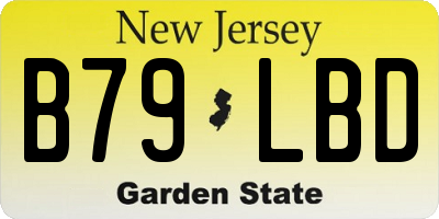 NJ license plate B79LBD