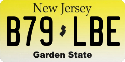 NJ license plate B79LBE