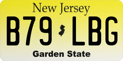 NJ license plate B79LBG