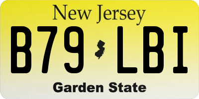 NJ license plate B79LBI