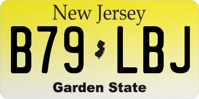 NJ license plate B79LBJ