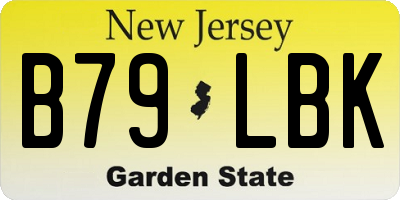 NJ license plate B79LBK