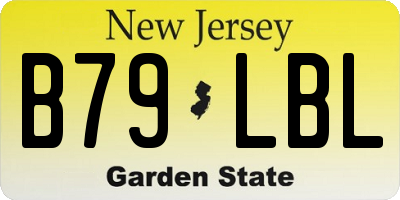 NJ license plate B79LBL