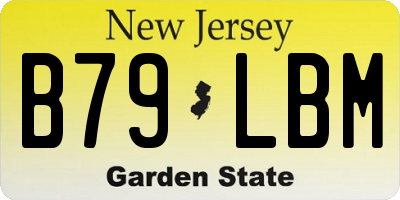 NJ license plate B79LBM