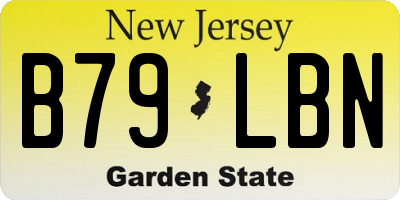 NJ license plate B79LBN