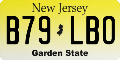 NJ license plate B79LBO