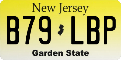 NJ license plate B79LBP