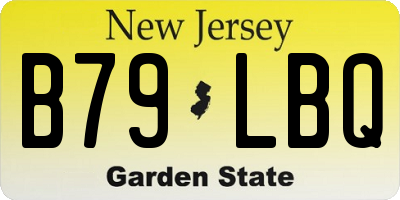 NJ license plate B79LBQ