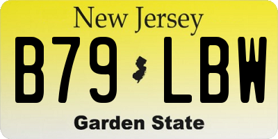 NJ license plate B79LBW