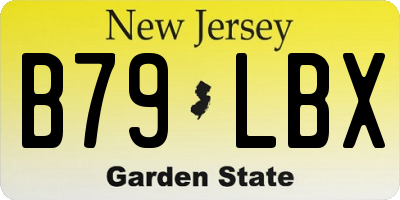 NJ license plate B79LBX