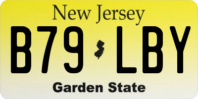 NJ license plate B79LBY