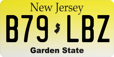 NJ license plate B79LBZ