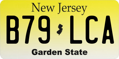 NJ license plate B79LCA