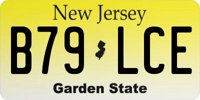 NJ license plate B79LCE