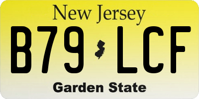 NJ license plate B79LCF